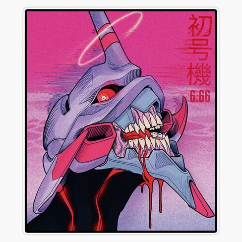 Eva - Neon Genesis Evangelion - 6.66 Sticker Vinyl Waterproof Sticker Decal Car Laptop Wall Window Bumper Sticker 5" in Saudi Arabia