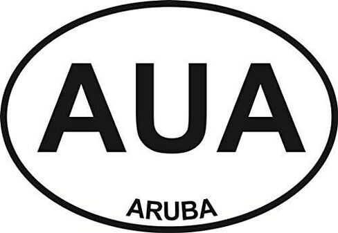 Aruba Oval Bumper Sticker 5" in Saudi Arabia