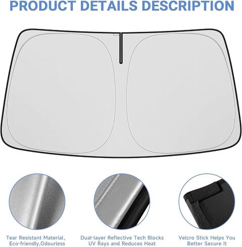 هليت قابلة للطي الزجاج الأمامي Sunshade لـ Hyundai 2022-2025 سانتا كروز الملحقات السيارة نافذة أمامية ظلال شمس لتقليل حرارة السيارة الداخلية in Saudi Arabia