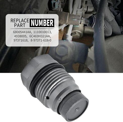 68005441AA Diesel Injection Fuel Pump Pressure Relief Valve Replacement for Dodge 2500 3500 6.7L Diesel Engine Replacement for Cargo ISB 4.5L 6.7L Replaces 1110010013 4938005 97371618 in Saudi Arabia