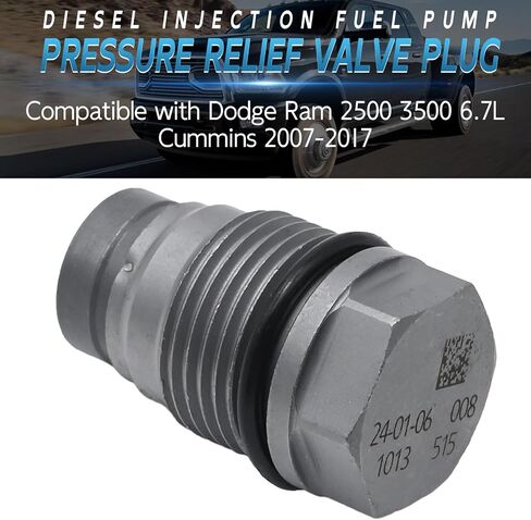 68005441AA Diesel Injection Fuel Pump Pressure Relief Valve Replacement for Dodge 2500 3500 6.7L Diesel Engine Replacement for Cargo ISB 4.5L 6.7L Replaces 1110010013 4938005 97371618 in Saudi Arabia
