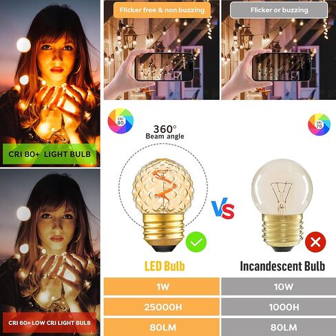G40 LED LED WATT LIRGHT LIGHT GLOW GLOW E26 AMBER 1W 10 WATT LIGHT LIGH in Kuwait