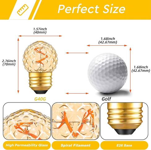 G40 LED LED WATT LIRGHT LIGHT GLOW GLOW E26 AMBER 1W 10 WATT LIGHT LIGH in Kuwait