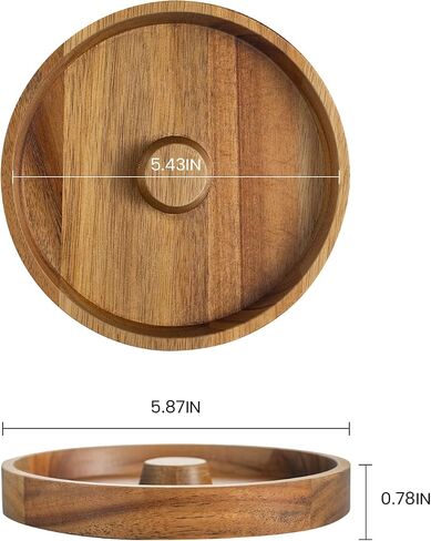 2 Pack Margarita Salt Rimmer, Wood Glass Rimmer for Cocktail, Glass Rimming for Salts and Sugars, Fits up to 5.5-inch Wide Glasses in Saudi Arabia