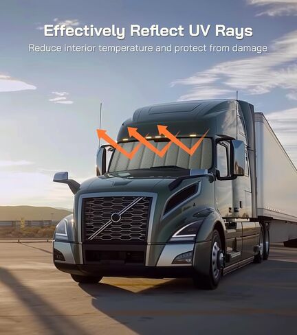 الزجاج الأمامي Sunshade و Gront Side Window Shows (2pcs) لفولفو VN/VNL 2002-2025 ، VNR/VAH/VNX 2020-2025-Astraguard in Kuwait