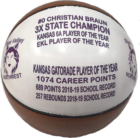 Personalized Custom Regulation Size Basketball | Single Panel | Large Official Size 7 Ball for Coach, Dad, Any Fan in Kuwait