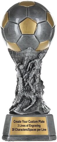 Decade Awards Soccer Trophy - Custom Engraved Soccer Team Tower Award - Perfect for Youth Leagues, Tournaments, Team Recognition - Customize Now (9 Inch) in Saudi Arabia
