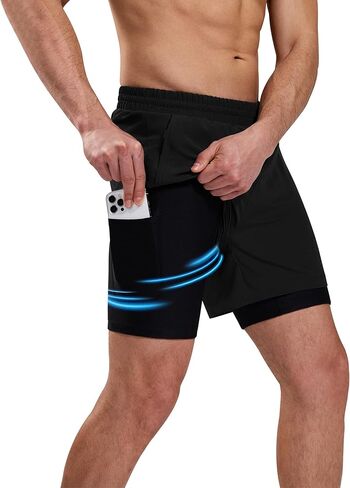 Nepest Men’s 4D Padded Mountain Bike Shorts MTB Cycling Biking Bicycle Riding Shorts with Zipper Pockets in Kuwait