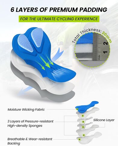 Nepest Men’s 4D Padded Mountain Bike Shorts MTB Cycling Biking Bicycle Riding Shorts with Zipper Pockets in Kuwait