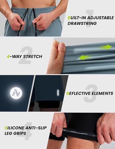 Nepest Men’s 4D Padded Mountain Bike Shorts MTB Cycling Biking Bicycle Riding Shorts with Zipper Pockets in Saudi Arabia