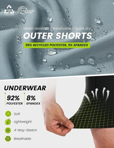 Nepest Men’s 4D Padded Mountain Bike Shorts MTB Cycling Biking Bicycle Riding Shorts with Zipper Pockets in Saudi Arabia