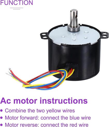 DMiotech Synchronous AC Reduction Motor 50KTYZ AC110V 5RPM Ac Motor 130N.CM CW/CCW Low Noise Gearbox Electric Motor for Instrumentation Automation Control in Saudi Arabia