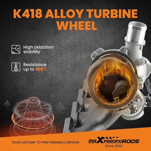 MaxPeedingrods Turbo Turboarger لـ Buick Encore 2013-2021 ، لشيفروليه كروز 2011-2016 Sonic 2012-2020 Trax 2013-2021 ، 1.4L Engine ، 55565353 ، سلسلة PVL الأساسية in Saudi Arabia