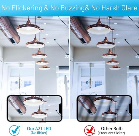 A21 LED Light Bulb, 150 Watt Equivalent LED Bulbs, 19W 5000K Daylight, 2300 Lumens, Non-Dimmable, E26 Base, Super Bright Light Bulb Indoor, Energy Efficient ETL Listed, 4-Pack in Saudi Arabia