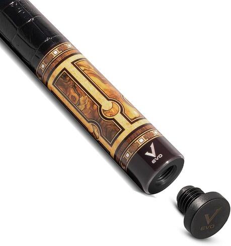 EVO Luna Glassfiber Pool Cue Stick, Low Deflection Pool Sticks with 3/8 * 10 Pin Joint and 12.5mm Tip, TIME 3 Standard tip, Microfiber Leather wrap in Saudi Arabia