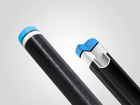 EVO Luna Glassfiber Pool Cue Stick, Low Deflection Pool Sticks with 3/8 * 10 Pin Joint and 12.5mm Tip, TIME 3 Standard tip, Microfiber Leather wrap in Saudi Arabia