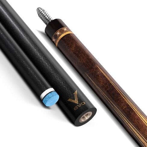 EVO Luna Glassfiber Pool Cue Stick, Low Deflection Pool Sticks with 3/8 * 10 Pin Joint and 12.5mm Tip, TIME 3 Standard tip, Microfiber Leather wrap in Saudi Arabia