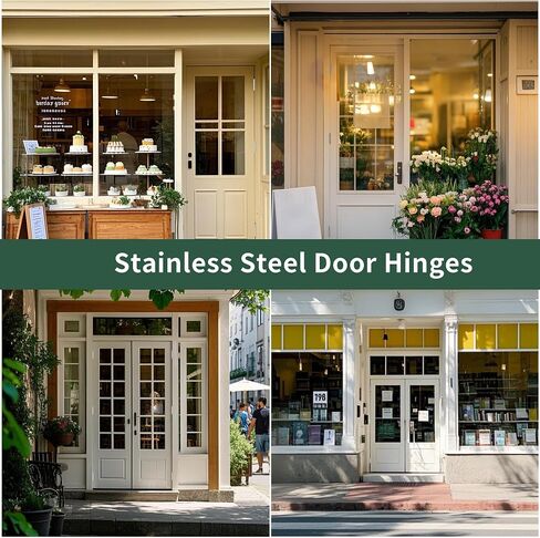 304 Stainless Steel Hinges 5/8 Radius Corners 3.5'' Ball Bearing Brushed Satin Nickel Door Hinges for Interior Exterior Door-3 Pack in Saudi Arabia