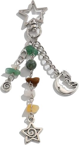 angyape y2k boho keychain sun moon star star stare the the therged charms charms charms summer summer accessories for women in Kuwait