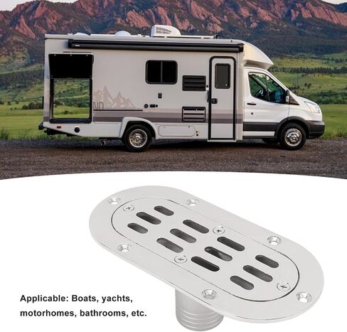 Marine Floor Drain, 7.48x3.54in Boat Floor Deck Drain, 316 Stainless Steel Boat Drain Floor Deck with Mirror Polished for Boats Yachts in Saudi Arabia