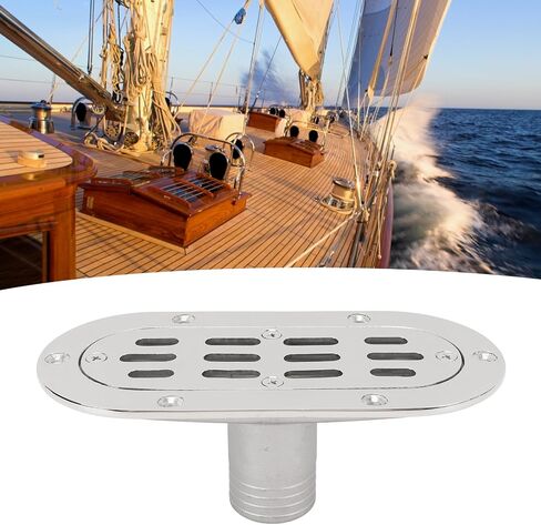 Marine Floor Drain, 7.48x3.54in Boat Floor Deck Drain, 316 Stainless Steel Boat Drain Floor Deck with Mirror Polished for Boats Yachts in Saudi Arabia