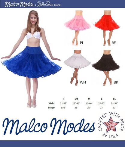 Malco Modes Michelle Style 575, Adult Petticoat for Halloween Costume, Vintage Style, Party wear and Festive Crinoline in Saudi Arabia