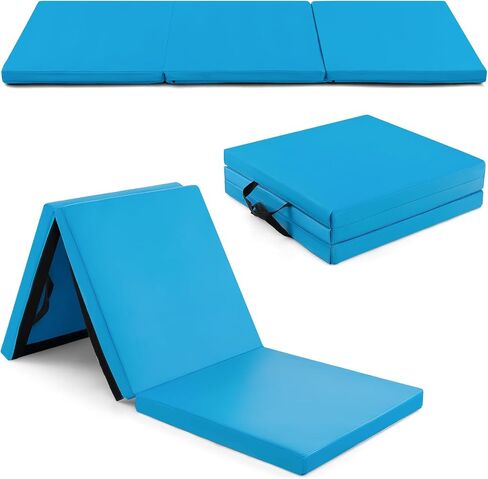 حصيرة جمباز قابلة للطي Goplus ، 6 '× 2' x 2 '' تمرين ثلاثي الأطواق سميكًا. in Saudi Arabia