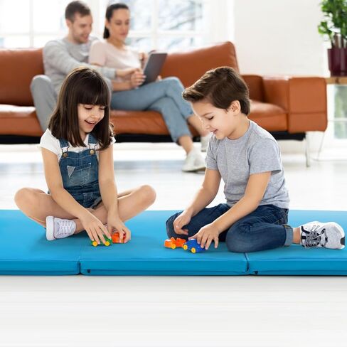 حصيرة جمباز قابلة للطي Goplus ، 6 '× 2' x 2 '' تمرين ثلاثي الأطواق سميكًا. in Saudi Arabia