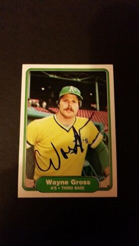 Wayne Gross Athletics 1982 Fleer #90 Orioles Authentic Motograph FB15 - Baseball Slabbed Cards in Saudi Arabia