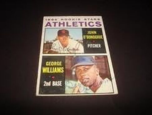 1964 Topps #388 John O'donoghue & George Williams Athletics Signed Autograph -bc - Autographed Baseball Cards in Saudi Arabia