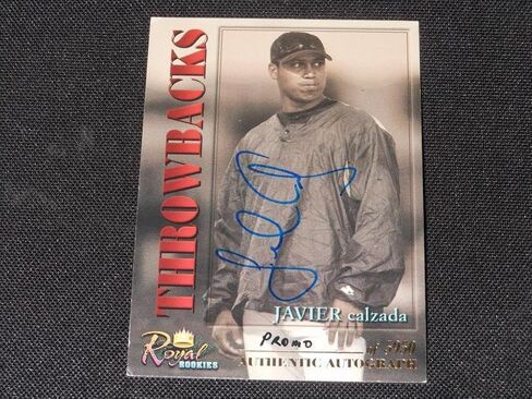 OPL Royal Rookies Javier Calzada Autograph Card Signed Pack Pulled Insert M14 - MLB Autographed Baseball Cards in Saudi Arabia