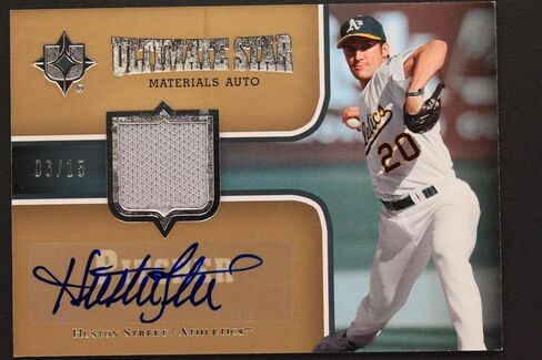 HUSTON STREET Oakland A's 2007 UD Ultimate Materials 6/15 Autographed Signed 16D - MLB Autographed Baseball Cards in Saudi Arabia