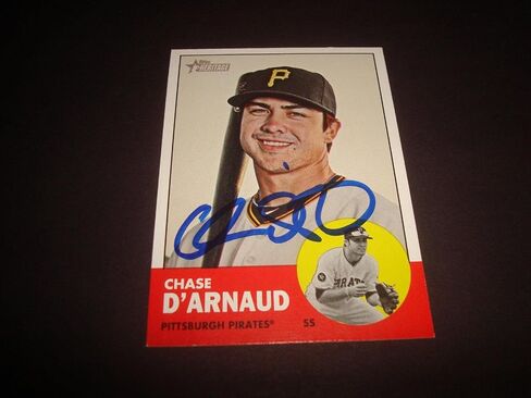 Chase d'Arnaud Pirates 2012 Topps Heritage #323 توقيع Authentic Autograph 920 - بطاقات البيسبول الموقعة MLB in Saudi Arabia