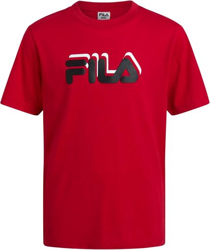 Fila Boys Active Tracksuit Set - 3 Piece Performance Tricot Sweatshirt, Jogger Sweatpants, Shirt - Activewear for Boys (8-12) in Saudi Arabia