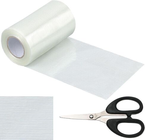 5Inch × 70FT RV Awning Repair Tape with Scissors, Outdoor Heavy Duty Repair Tape for Tarp, Tent, Boat Cover, Canvas, Sail Tape, Waterproof, UVproof and Heat-resistant Tear Repair Pctch Kit (1) in Kuwait