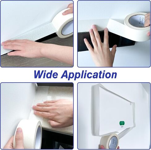 2 Inch White Painter's Tape with Adhesive for Multi-Surface,General Purpose White Masking Tape for Wall,Labeling,DIY Projects & Crafts,Automotive,Easy Peel and Remove, 2Rolls=120 Yards in Saudi Arabia
