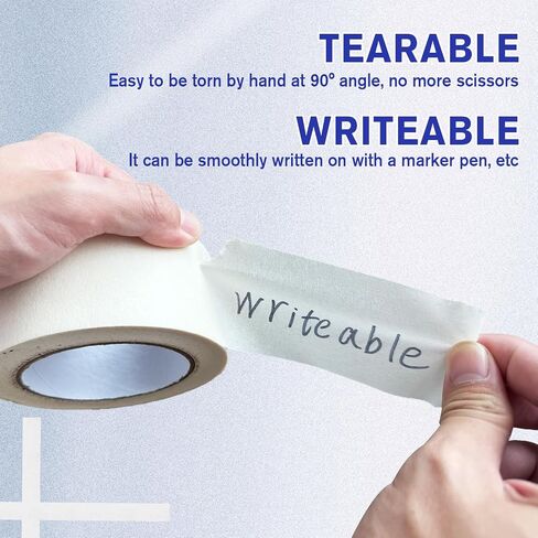 2 Inch White Painter's Tape with Adhesive for Multi-Surface,General Purpose White Masking Tape for Wall,Labeling,DIY Projects & Crafts,Automotive,Easy Peel and Remove, 2Rolls=120 Yards in Saudi Arabia