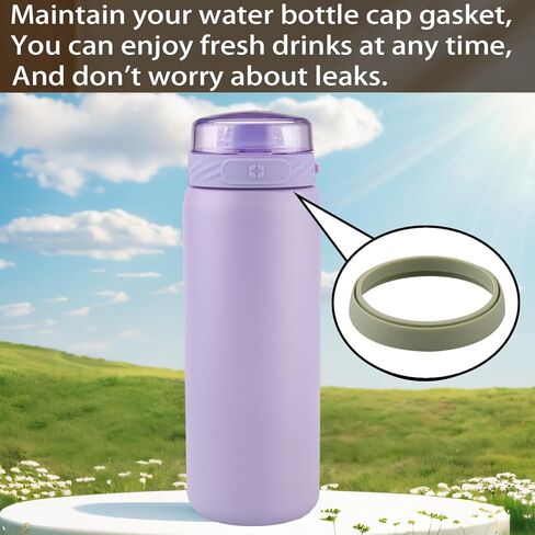 9pcs Rubber Gasket for Ello Cooper Stainless Steel Water Bottle,Seal Gasket for Ello Cooper 18oz/22oz/32oz/40oz Bottle Leak Proof Insulated Travel Tumbler in Saudi Arabia