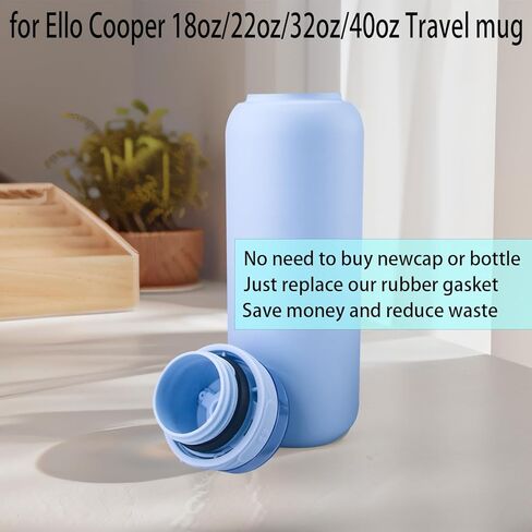 9pcs Rubber Gasket for Ello Cooper Stainless Steel Water Bottle,Seal Gasket for Ello Cooper 18oz/22oz/32oz/40oz Bottle Leak Proof Insulated Travel Tumbler in Saudi Arabia