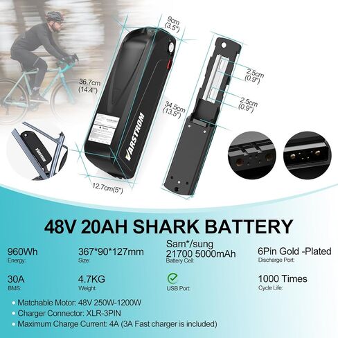 20Ah 17.5Ah 13Ah Ebike Battery - 48V 36V Bike Battery for 0-1500W Electric Bike Kit, for BAFANG Voilamart AW Ebikeling Pexmor L-Fater Conversion Kit, Batteries for Mid Drive Kit & Hub Motor in Kuwait