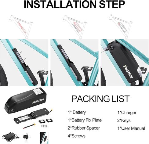 20Ah 17.5Ah 13Ah Ebike Battery - 48V 36V Bike Battery for 0-1500W Electric Bike Kit, for BAFANG Voilamart AW Ebikeling Pexmor L-Fater Conversion Kit, Batteries for Mid Drive Kit & Hub Motor in Kuwait