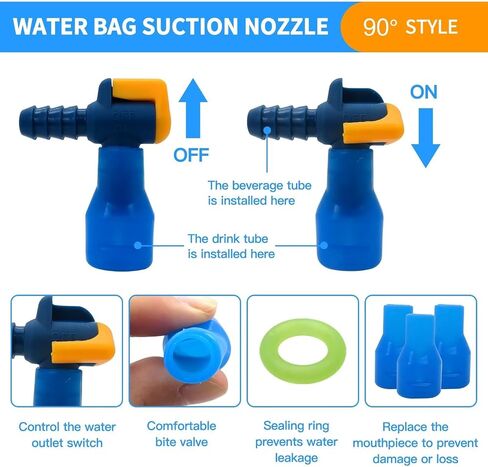Professional 4 Pack Bite Valve Replacement 90 Degree Silicone Mouthpiece Compatible for Most Hydration Bladders, for Camelback in Saudi Arabia