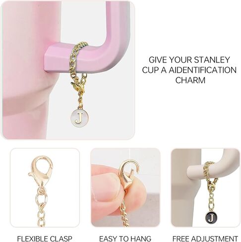 6pcs stanley cup letter charm accesories ، silicone straw cover cappers toppers ، unding chenille letters patch sticker ، frealure left refer in Saudi Arabia