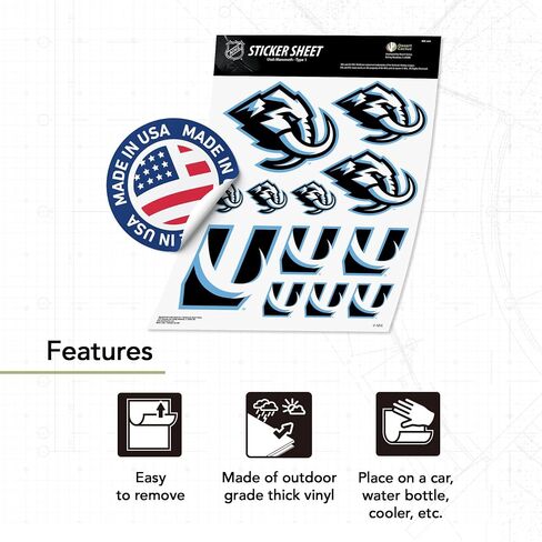 Desert Cactus Utah Mammoth Sticker NHL Team National Hockey League Vinyl Secal Laptop Botto Mater Scrapbook (Type 1-1) in Saudi Arabia