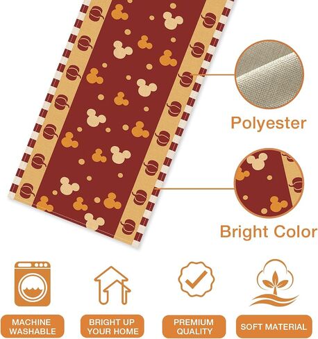 Seliem Halloween Bat Table Runner, Black Purple Skull Polka Dot Kitchen Dining Table Decor, Funny Holiday Burlap Home Decoration Indoor Outdoor Party Supply 13 x 72 Inch in Saudi Arabia
