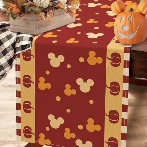 Seliem Halloween Bat Table Runner, Black Purple Skull Polka Dot Kitchen Dining Table Decor, Funny Holiday Burlap Home Decoration Indoor Outdoor Party Supply 13 x 72 Inch in Saudi Arabia