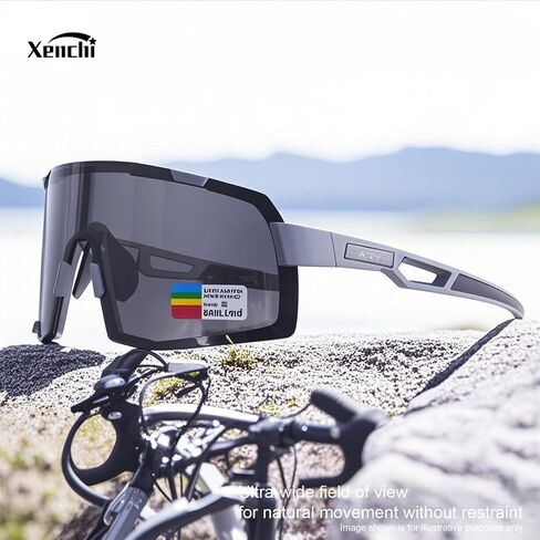 Sports Sunglasses for Men & Women, Polarized UV400 Cycling Glasses with Myopia Frame, Lightweight for Cycling, Running in Saudi Arabia