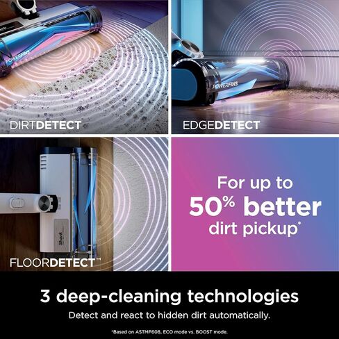 Shark IW3120 Detect Pro - فراغ لامع خفيف الوزن مع مرشح HEPA ، محمولة محمولة ، قفص الاتهام ، نظام فارغ تلقائي ، أداة الشقوق ، فراغ عصا مثالي لشعر الحيوانات الأليفة ، الأرجواني الأبيض/الرماد (المتجدد) in Saudi Arabia