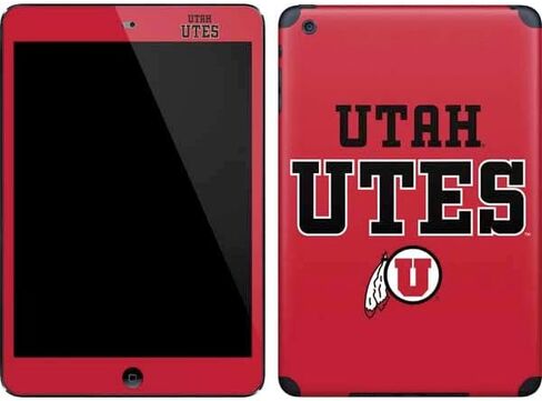 Skinit Decal Tablet Skin Compatible with iPad Mini (1st & 2nd Gen) - Officially Licensed College Utah Utes Text on Red Design in Saudi Arabia