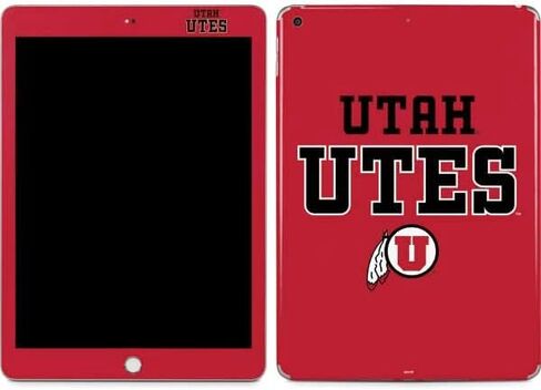 Skinit Decal Tablet Skin Compatible with iPad 9.7in (2017) - Officially Licensed College Utah Utes Text on Red Design in Saudi Arabia